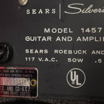 Silvertone 1457 guitar w case amp1960s - Red Sparkle image 3