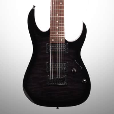 Ibanez GRG7221QA Gio Electric Guitar, Transparent Black Sunburst image 1