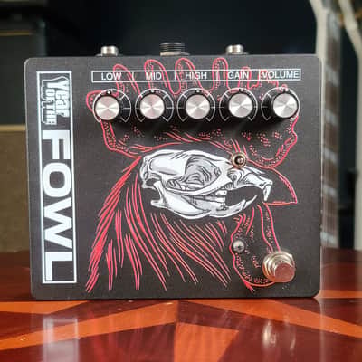 Fowl Sounds FX  Year of the Fowl Distortion Pedal with Rooster Skull Graphics image 2