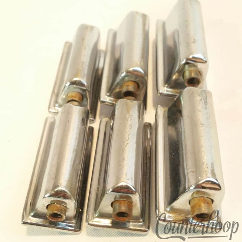 Kent 6x Snare Drum Lugs 14x5" Chrome Set Vintage 50s-60s USA Double-Sided Center image 1