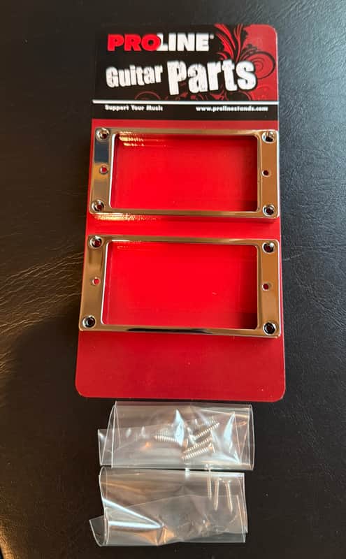 Proline Chrome Humbucker Pickup Rings 2020s - Chrome image 1