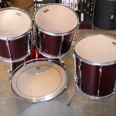 Tama RockStar-DX 4pc Drum Kit Set Maroon 22/16/13/12" image 8