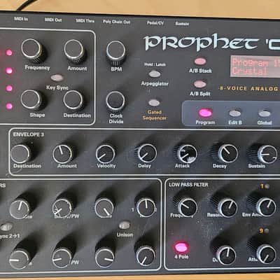 Dave Smith Instruments Prophet 08 PE Desktop 8-Voice Desktop Synthesizer 2012 - 2016 - Black with Wood Sides image 3