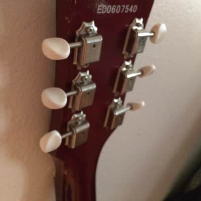 Edwards Double Cut Les Paul Jr Copy 2006 Cherry Red image 6