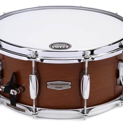 RARE Tama DKP137MRK 7x13" Soundworks Kapur Snare Drum 2010s - Matte Brown Natural image 4