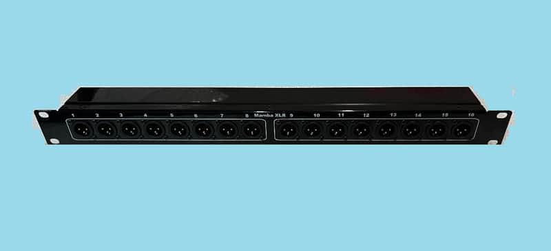 Mamba 16 XLR Male on Front to 16 Combo (XLR+TRS+TS) on Back XLR Patch Bay 1RU image 1