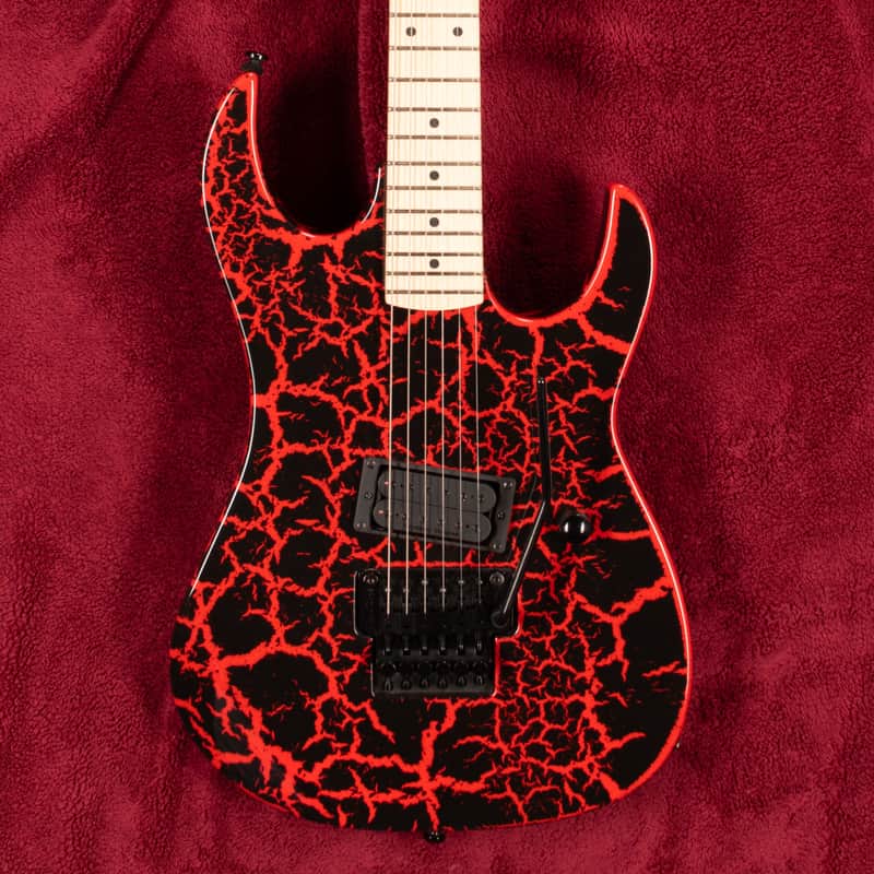 B.C. Rich Gunslinger Retro II with Floyd Rose - Red Crackle image 1