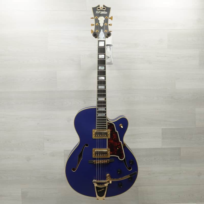 Used D'angelico Deluxe 175 Semi-hollow Electric Guitar Matte Blue image 1