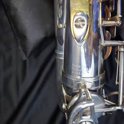 NO TARIFFS - Yamaha YAS-62S Silver Alto Saxophone Purple Logo image 13