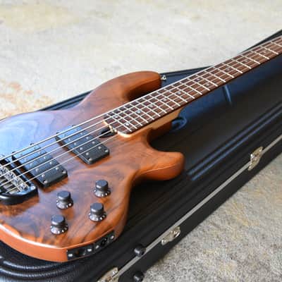 Wal MK2 2021 Flame Walnut 5 string bass guitar image 6