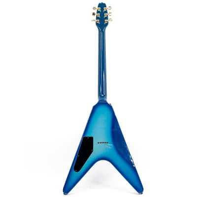 1980s Cort Flying V Electric Guitar – Blue Fade – Made in Korea image 4