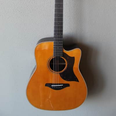 Brand New Yamaha A3R ARE Dreadnought Cutaway Acoustic/Electric Guitar - Vintage Natural image 1