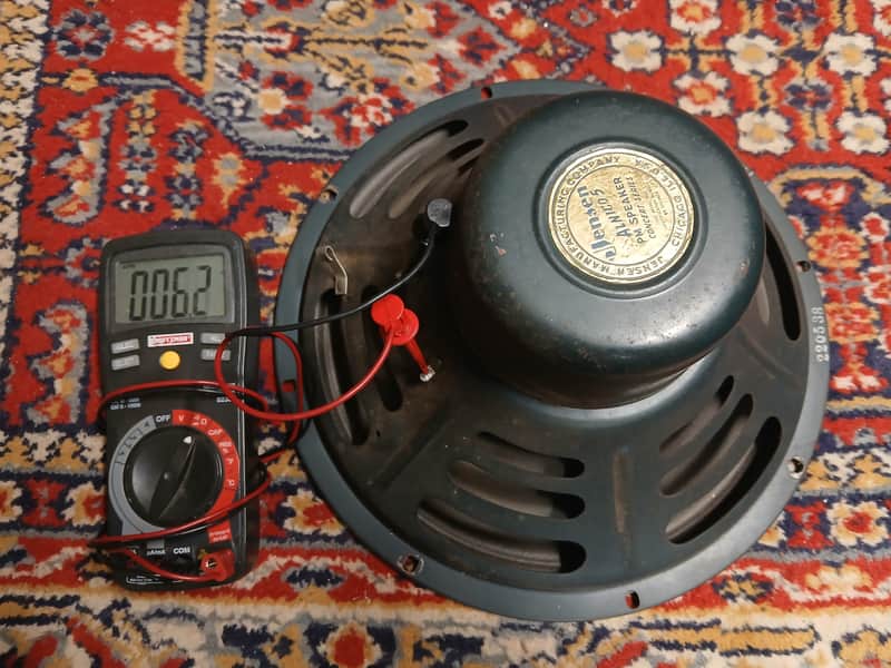 1955 Jensen P12Q 12" 40 Watt 8 Ohm Speaker Original Cone Rare image 1