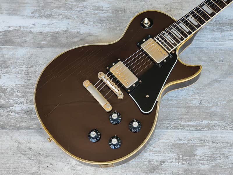 1970's Roje (Zen-On) Japan Les Paul Custom (Brown) | Reverb