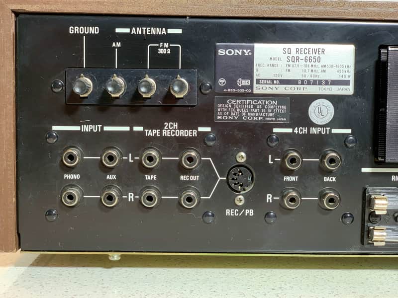 Sony SQR-6650 Quadraphonic Receiver (1972 Vintage Japanese) | Reverb