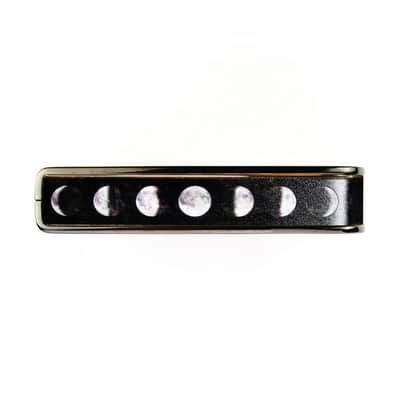 Thalia Black Chrome Guitar Capo - Moon Phases on Pearl image 2