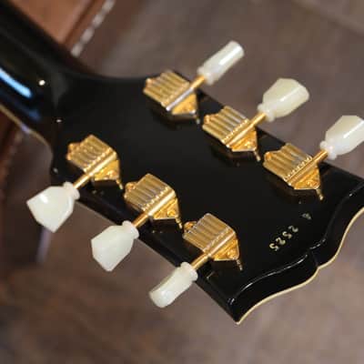 2022 Gibson Custom Shop 1954 Reissue Les Paul Custom 70th Anniversary Electric Guitar Black Ebony + COA OHSC image 21