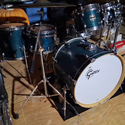 Gretsch Catalina Birch 7x8/ 8x10 / 9x12 / 14x14 / 18x22 / 5.5x14" 6pc Drum Kit 2004 - 2006 - Caribbean Blue Shell Pack image 3