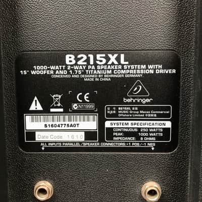 Behringer Eurolive B215XL 550-watt 15-inch Speaker Pair image 9
