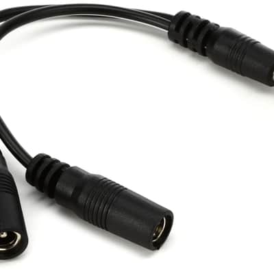 Voodoo Lab 2.1mm Output Splitter Adapter Cable - Dual Straight to Straight - 4 inch image 1