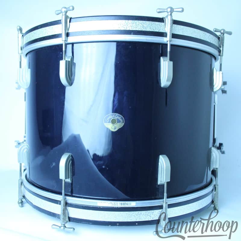 Leedy&Ludwig 20x14"Bass Drum Vintage 50s 3ply Maple Black Wrap Virgin Elkhart,IN image 1