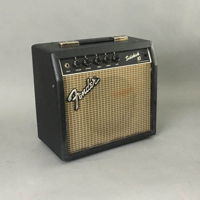 Vintage Fender Musical Instruments Sidekick 10 Electric Guitar Amplifier 1985 Black Tolex Amp image 1