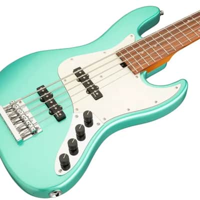 Sadowsky MetroExpress 21-Fret Vintage J/J Bass, Morado Fingerboard, 5-String - Solid Sage Green Metallic High Polish image 1