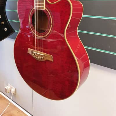 Tanglewood Sundance TW57 1999 Trans Red Electro Acoustic Guitar image 3