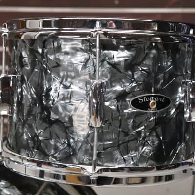 Stewart 3pc Drum Set Kit Black Pearl Vintage 1960's MIJ image 8
