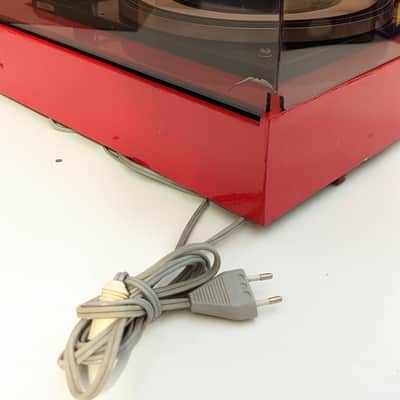 Dual 1209 Idler Drive Turntable - Serviced & Lubricated - Custom Red Plinth - w/ Shure M71 & Dual TVV46 Preamp image 9