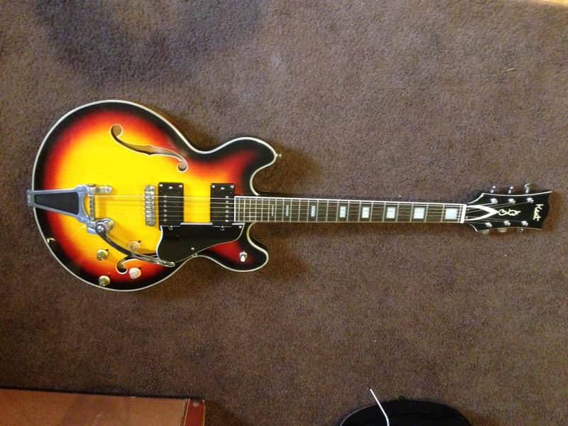 ギター Kent Vintage KENT ES335 Semi Hollow Body Electric Guitar RARE Made in