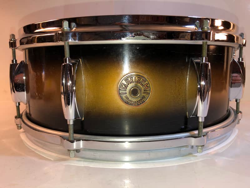 Gretsch Round Badge 5.5x14" Snare Drum  - Black Gold Duco