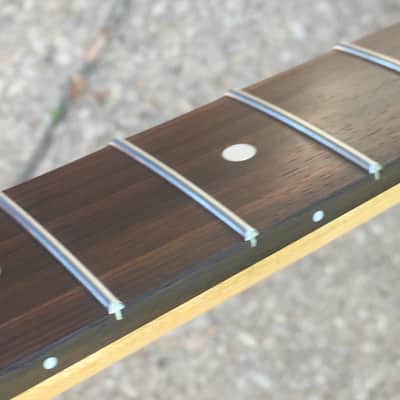 Lefty USA Made Musikraft Custom Aged Relic Strat Guitar Neck Amber Satin Fully Loaded Tuners image 21