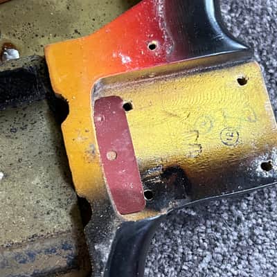 1966 Fender Jazzmaster guitar body sunburst image 4
