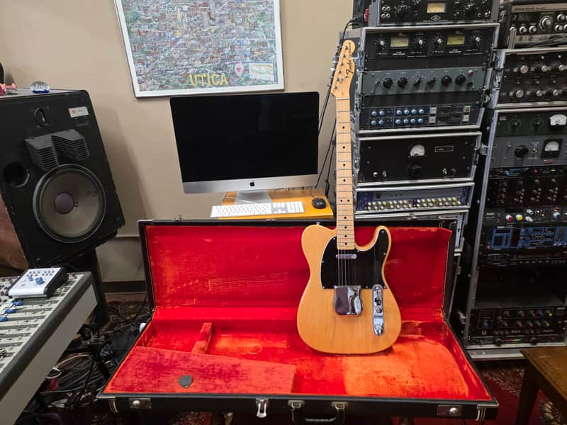 Fender Telecaster Electric Guitar w/ Original Hardshell Case 1973 - Factory Natural image 1