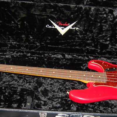 2017 Fender Postmodern Journeyman Jazz Precision J/P Bass Custom Shop Relic Hot Rod Red Case! SAVE image 13