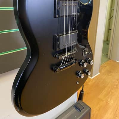 Epiphone G-400 Gothic SG 2003 Pitch Black Electric Guitar w/ EMG HZ Pickups image 2