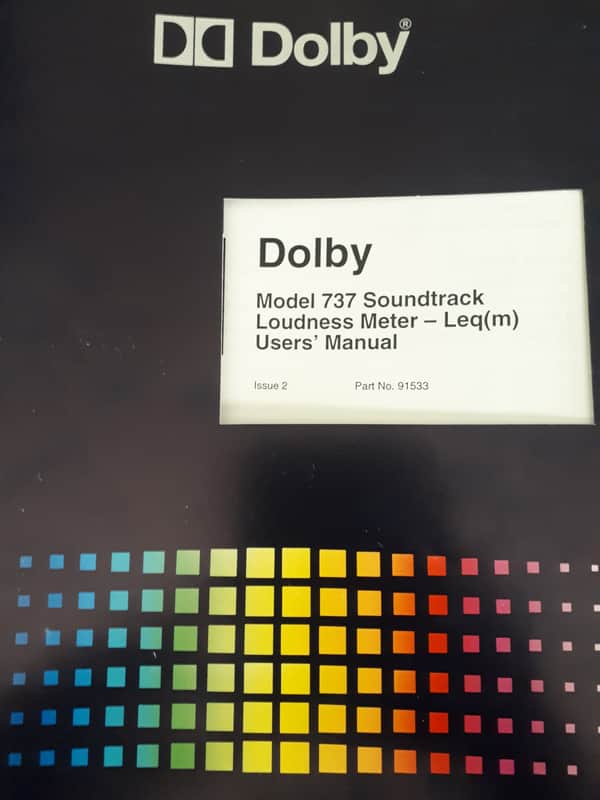 Dolby User Manual for 737 Soundtrack Loudness Meter
