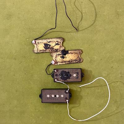 Vintage 1976 Fender Precision Bass Pickups w/ Plate image 2