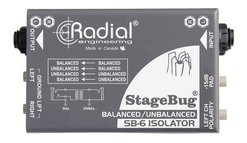 Radial StageBug SB-6 Isolator 2-channel Line Isolator image 1