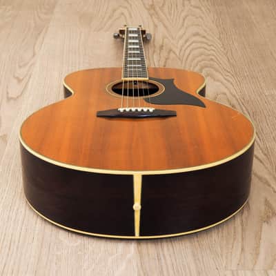 1970s Matao MW-405 Jumbo Vintage Acoustic Guitar Spruce Rosewood Hoshino Japan w/ Case image 11