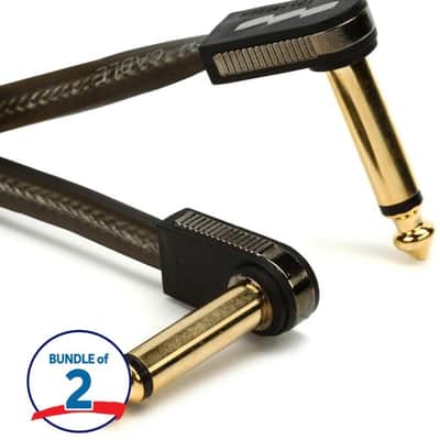 EBS HP-18 High Performance Flat Patch Cable - Right Angle to Right Angle - 7.09 inch (2-pack) image 2