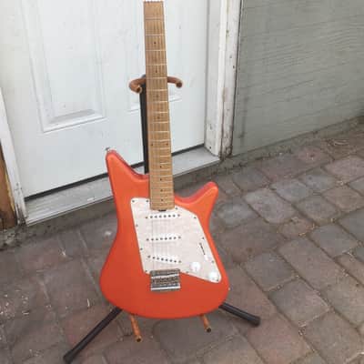 Ernie Ball Music Man Albert Lee SSS- Birdseye Maple- Pearl Orange-Hardcase image 3