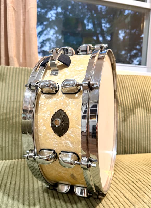 Vintage Tama Starclassic Performer 5.5x14 Snare — 1st Gen 1994-96 MIJ, Pearl White, 8-Ply Philippine Mahogany/Birch, Die-Cast Hoops (Video Demo) image 1