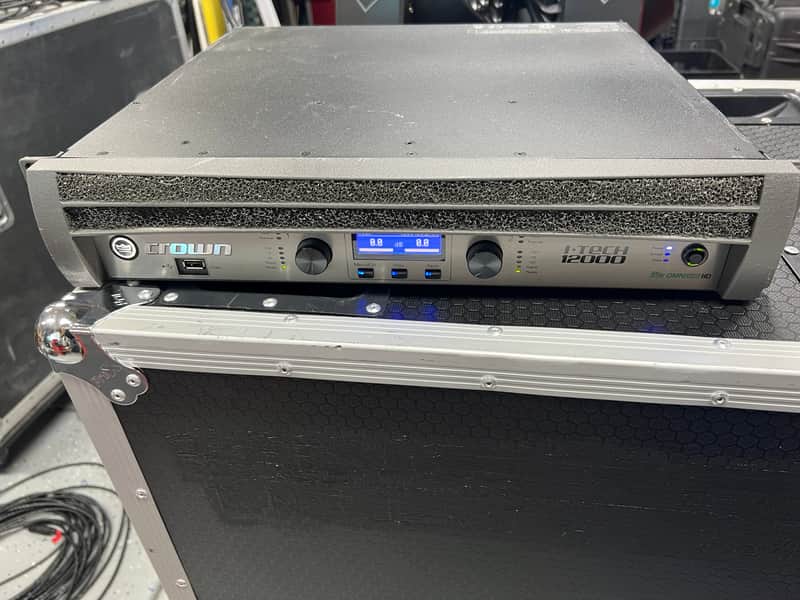 Crown I-Tech Series I-T12000HD Omnidrive HD 2-Channel Power Amplifier 2010s - Silver and Black image 1