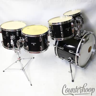 Pearl "Maple Shell"Drum Set 20x14,10x6,12x8,14x10,15x12" 8ply Jet Black Japan MX image 1