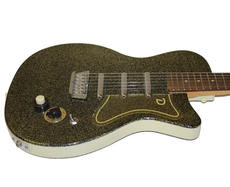 Danelectro 56-U3 Reissue Gold Sparkle Electric Guitar | Reverb