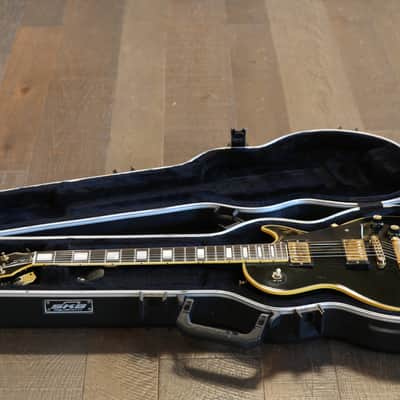 Vintage! 1976 Gibson Les Paul Custom Electric Guitar Black Ebony + HSC image 21
