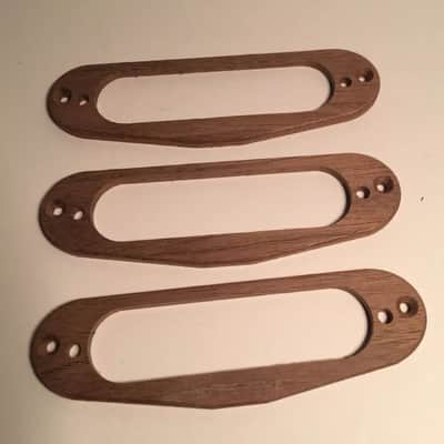 Guilford American Black Walnut Set of 3 Single Coil Pickup Rings image 2