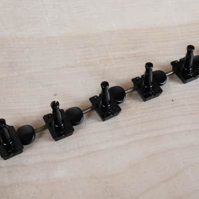Tokai Deluxe Machine Heads Black 6 in Line Tuners for Stratocaster, Telecaster, GoldStar Sound, Silver Star, Tuners Springy Sounds, ect w/ Bushings image 5